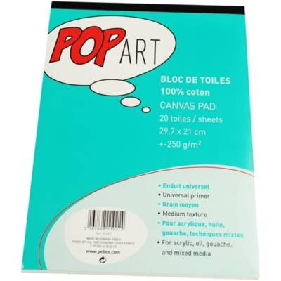 Pop Art Bloc De Toile Coton A4