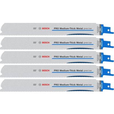 Jeu de 5 lames de scie sabre PRO Medium-Thick Metal precise S1137BEF - 225 mm - BOSCH - 2608658994