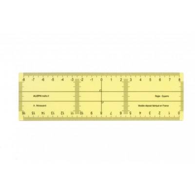 Règle-équerre de 17cm en plastique jaune