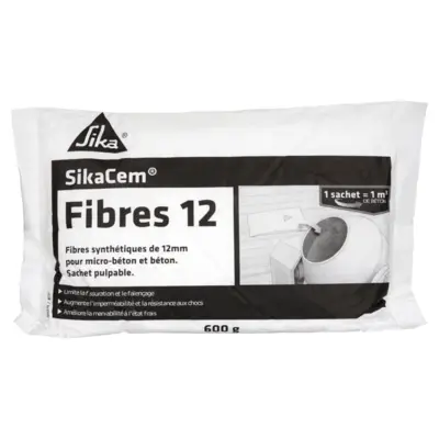 Fibre micro synthétique -12 SIKACEM - dose de 600g - Gedimat