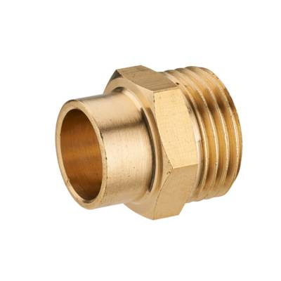 Raccord fer-cuivre droit laiton brut - mâle ø12 x 17 mm - Gedimat - NOYON ET THIEBAULT