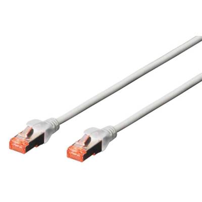 Câble patch RJ45 LSOH AWG 27/7 CAT 6 S/FTP Blindé Bt Rouge 1,5 m Gris - DIGITUS
