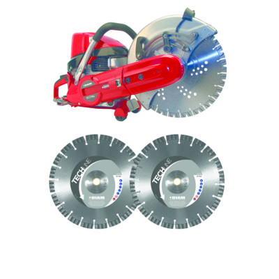 Découpeuse thermique EC741S+3 disques diamant mixte LM88350 - Gedimat - DIAM INDUSTRIES