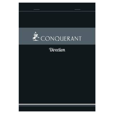 Bloc direction agrafé 21 x 29,7 cm 100 Feuilles 70g Couverture vernie 230g - CONQUÉRANT