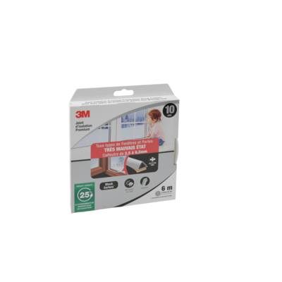 Joint d'isolation premium pour portes et fenêtres très mauvais état blanc - Gedimat - 3M BRICOLAGE et BATIMENT