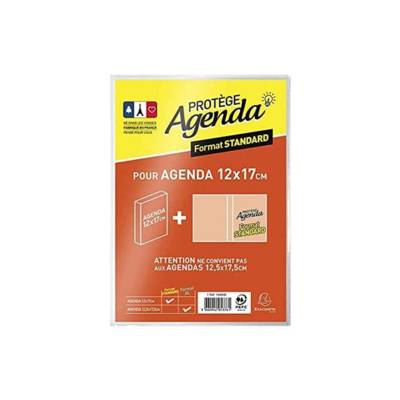 Protège-agenda STANDARD 12x17cm en PVC, translucide