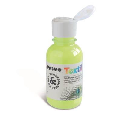 Flacon 125ml Peinture textile Fluo Bouchon Flux Control Jaune 210