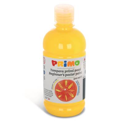 Gouache Ready-Mix Premier Pas 500 ml Flacon avec Bouchon Flux Control Jaune Primaire 201 - PRIMO