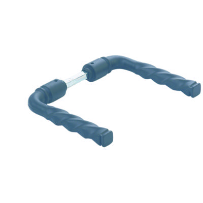 Béquille double long.115mmen aluminium laqué noir torsadé carré de 7mm - Gedimat - THIRARD