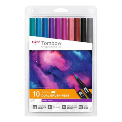 Set de 10 Feutres Dessin Double Pointe ABT Galaxy couleurs - TOMBOW