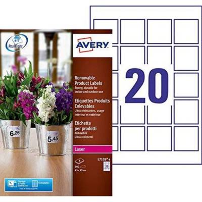 Etiquettes ultra-résistantes, 450 x 450 mm, blanc