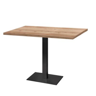Table pied noir 120x70cm chene delano - intérieur - RestooTab