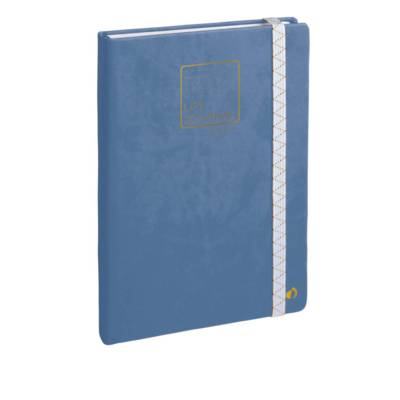 CARNET 21 DOTS Life Journal 15 x 21 cm bleu gris