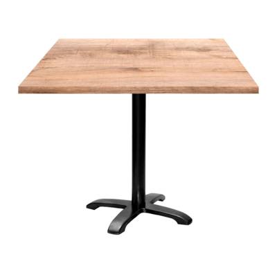 Table pied noir 90x90cm tanin naturel - intérieur - RestooTab