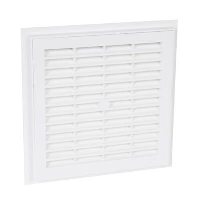 Grille d'aération d'intérieur NICOLL démontable coloris blanc avec moustiquaire 1D164 carrée dim.201x201mm - Gedimat