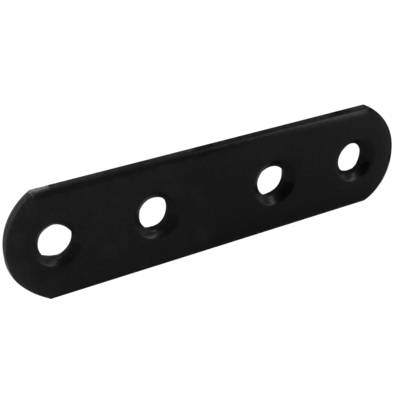 Patte d'assemblage bouts ronds acier zingué noir 60 mm - Gedimat - NORAIL