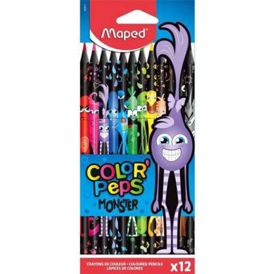 Crayons de couleur COLOR'PEPS MONSTER, étui de 12