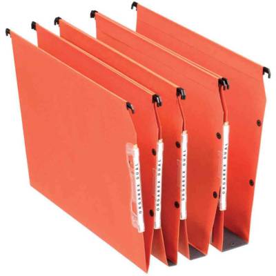 Boîte de 25 dossiers suspendus en kraft Orange pour armoire Dual fond 15mm