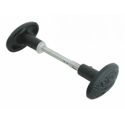 Bouton double BIGORRE fonte noir C6+Fourreau 6 à 7mm - Gedimat - DT 2000