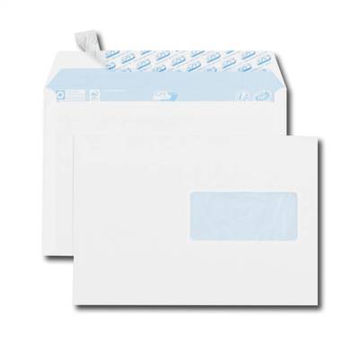 Boîte de 70 enveloppes blanches C5 162x229 80 g/m² fenêtre 45x100