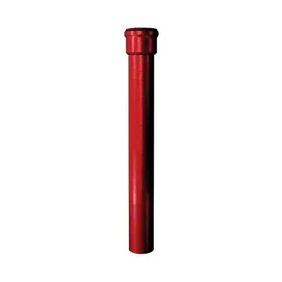 Dauphin pavillonnaire droit - Ø80 mm Longueur 1 m - Rouge - Sans joints - 155516 - SAINT GOBAIN PAM