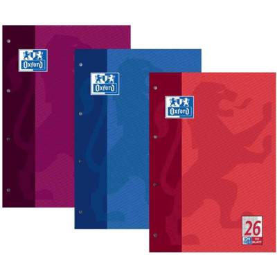 Bloc-notes A4 100 feuilles 90 g/m² 4 perforations couleur aléatoire