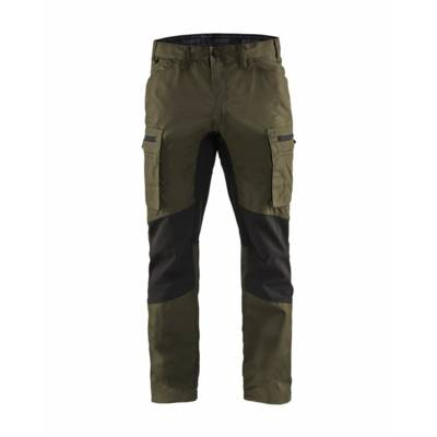 Pantalon maintenance BLAKLADER Stretch T.42 - VERT KAKI/NOIR - 145918454599-42 - BLAKLADER WORKWEAR