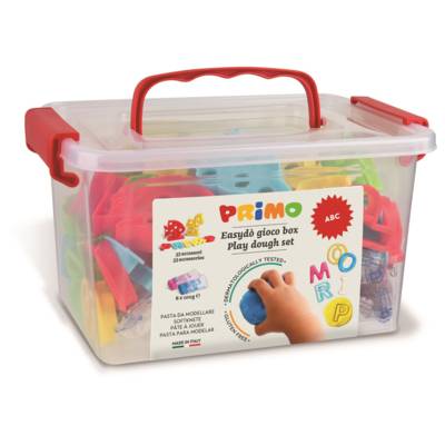 Kit de pâte à modeler contenant  8 bâtonnets et  33 accessoires “alphabet” 100 g