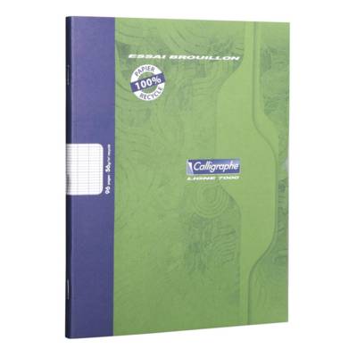 Cahier piqué brouillon 17x22 96p séyès 56g 100% recyclé