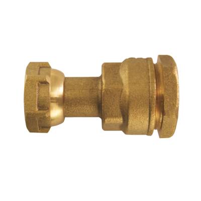 Raccord compteur laiton brut 2 pièces femelle diam.20x27mm pour tuyau polyéthylène diam.25mm en vrac 1 pièce - Gedimat - BOUTTE