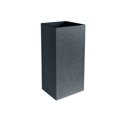 Jardinière carrée haute GRAPHIT - 39,5 x 39,5 x 80 cm - gris anthracite - Gedimat