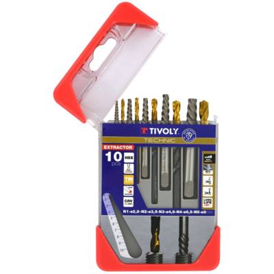 10 pièces - Extracteurs de goujons cassés - TIVOLY - 11901170052 - Maxoutil