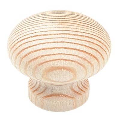 Bouton de meuble contemporain en pin brut - Ø 40 mm - hauteur 33 mm - 7240 - Maxoutil