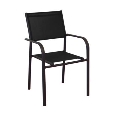 Fauteuil empilable DUCA graphit noir - Gedimat - PROLOISIRS