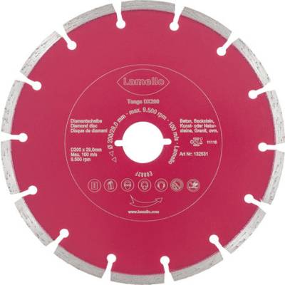 Lame de scie circulaire Ø200 x 2.4 x 29 mm LAMELLO - Métal dur Z24 - Prof.70 mm - Pour béton-brique - 132531 - LAMELLO BELGIUM