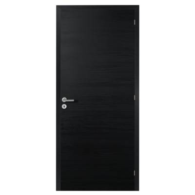 Bloc-porte isolant FUJI décor noir mat Hui.km1 72 à 100 mm - 204 x 83 cm - gauche poussant - Gedimat