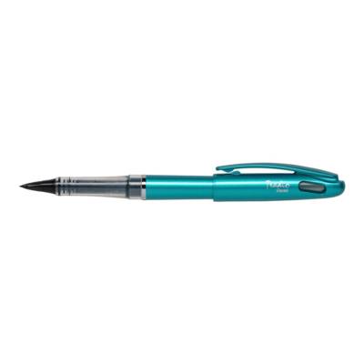 Feutre plume Tradio,corps brillant Menthe, encre Noire - PENTEL