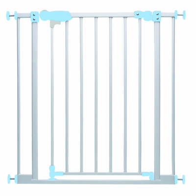 Barrière de protection ENZO pour enfants métal blanc - h.77 cm l.73 à 81 cm - Gedimat