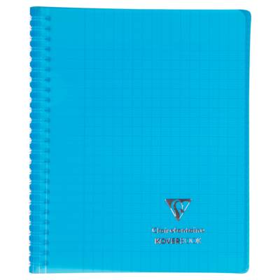 Cahier Protège-cahier Koverbook Spirale Polypro A4 160p Ligné+Marge coloris Aléatoire - CLAIREFONTAINE