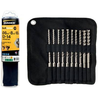 Trousse 10 forets béton ROCKFASTER SDS+ - Gedimat