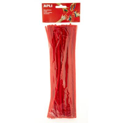 Sachet de 50 chenilles rouges 30 cm