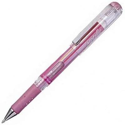 Roller encre gel métallique Hybrid Gel Grip DX, Rose