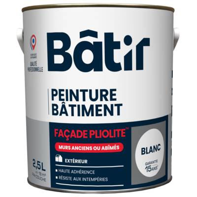 Peinture de façade pour supports abîmés blanc - pot de 2.5 l - Gedimat