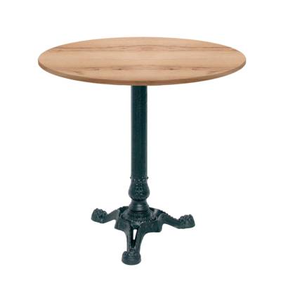 Table pied noir Ø70cm chene delano - intérieur - RestooTab