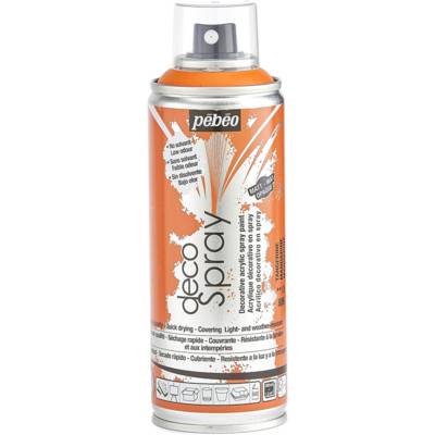 Aérosol 200ml Peinture DécoSpray MANDARINE - PÉBÉO