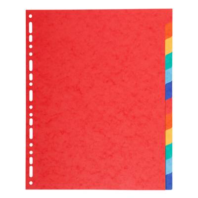 Jeu de 12 intercalaires en carte 220 g. Format A4 maxi