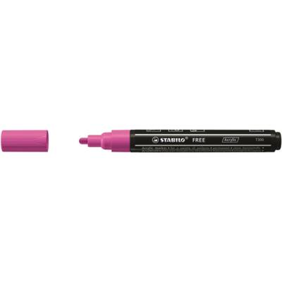 Marqueur pointe moyenne FREE acrylic T300 lilas - STABILO