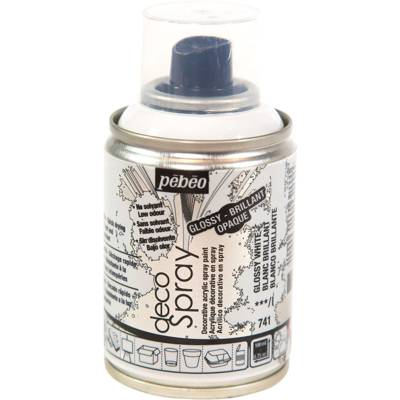 Aérosol 100 ml Peinture opaque permanente faible odeur Blanc brillant - PÉBÉO