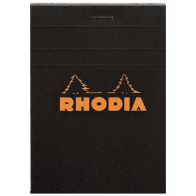 Bloc noir n°12 8,5x12cm 80 feuilles agrafées 80g Q.5x5