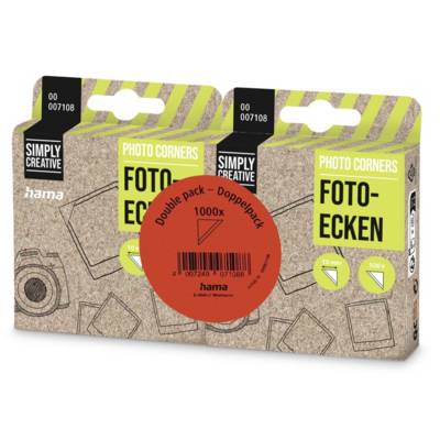 Boîte distributrice coins adhésifs pour photos Double Pack 2x500